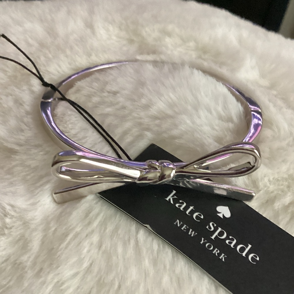 Kate Spade Sterling Silver Bow bangle bracelet